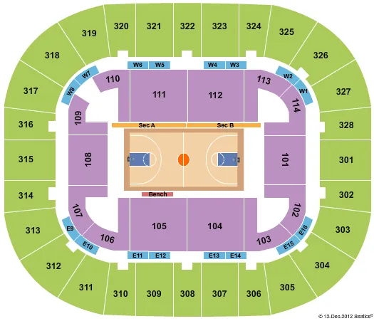 GLOBETROTTERS Seating Map Seating Chart