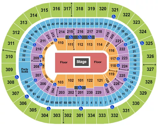 CENTER STAGE Seating Map Seating Chart