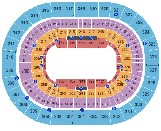 MONSTER JAM Seating Map Seating Chart