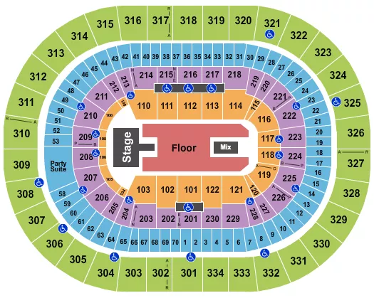 WU TANG CLAN Seating Map Seating Chart