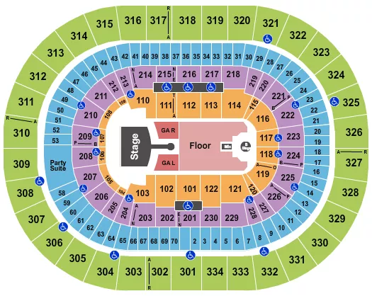 GRETA VAN FLEET Seating Map Seating Chart