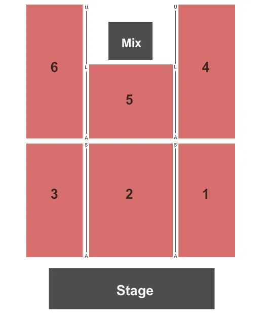 END STAGE Seating Map Seating Chart