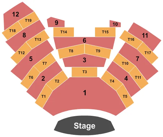 END STAGE Seating Map Seating Chart