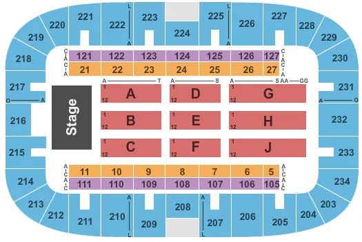 ENDSTAGE Seating Map Seating Chart