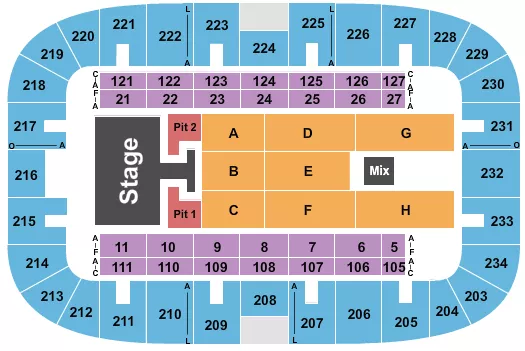 LAINEY WILSON Seating Map Seating Chart