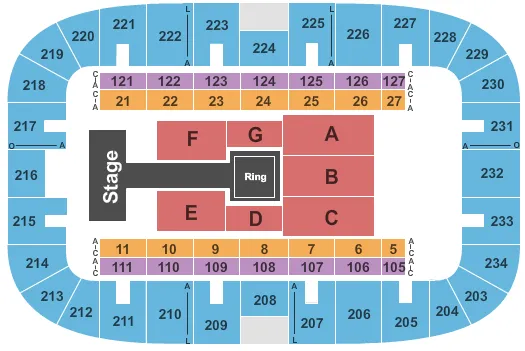 WWE Seating Map Seating Chart