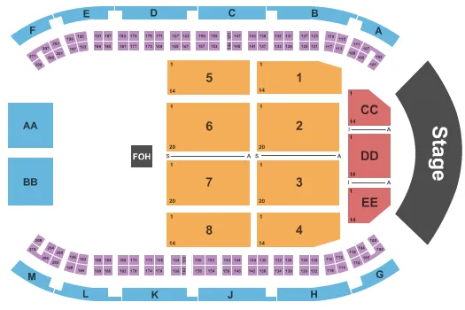 END STAGE Seating Map Seating Chart