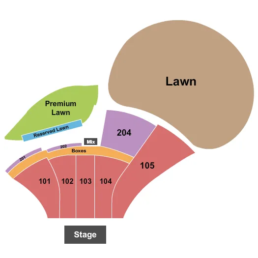 ENDSTAGE PREM RES LAWN Seating Map Seating Chart