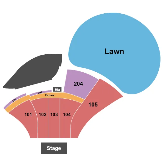 END STAGE Seating Map Seating Chart