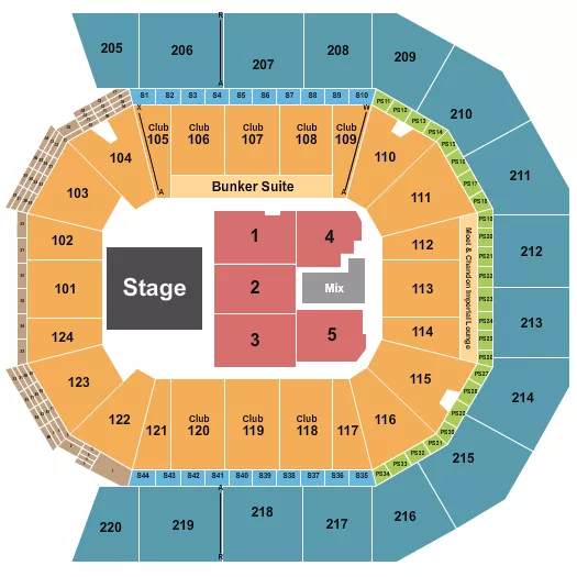 ENDSTAGE FLR 1 5 Seating Map Seating Chart