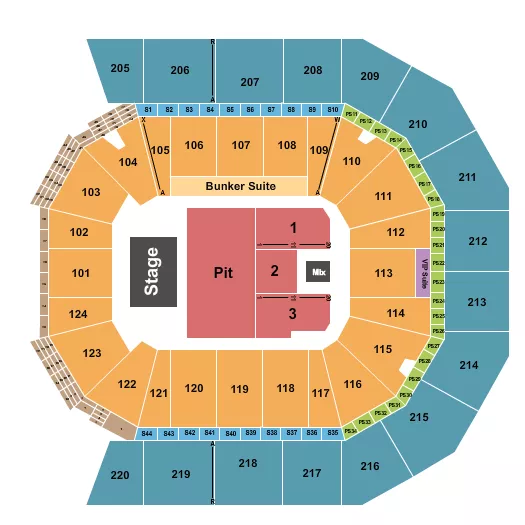 ENDSTAGE GA PIT 5 Seating Map Seating Chart