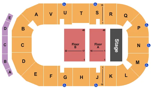 JEFF DUNHAM Seating Map Seating Chart