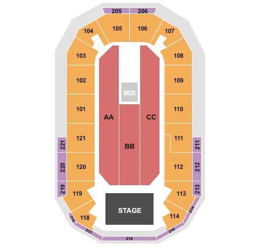 MANNHEIM STEAMROLLER Seating Map Seating Chart