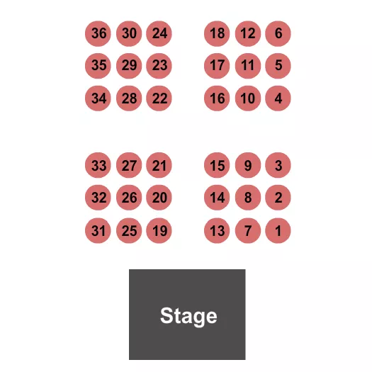 ENDSTAGE TABLES Seating Map Seating Chart