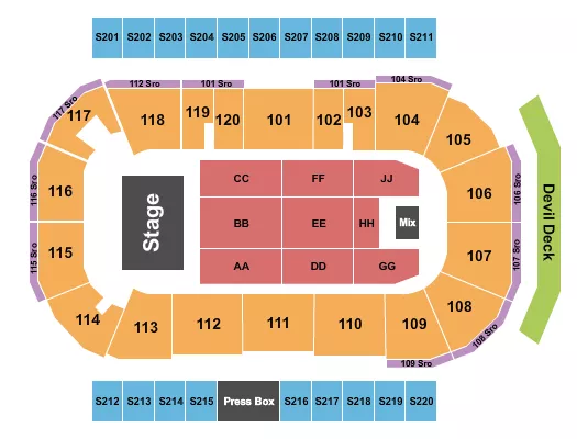 ENDSTAGE 4 Seating Map Seating Chart