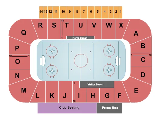 HOCKEY Seating Map Seating Chart