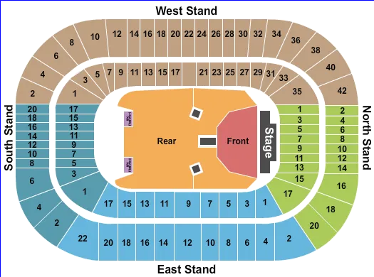 BRUCE SPRINGSTEEN Seating Map Seating Chart