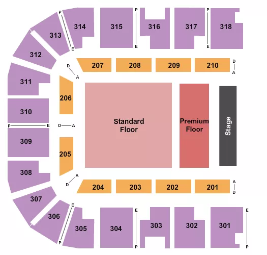ENDSTAGE PREMIUM Seating Map Seating Chart