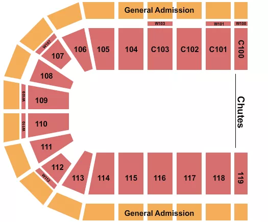 RODEO 2 Seating Map Seating Chart
