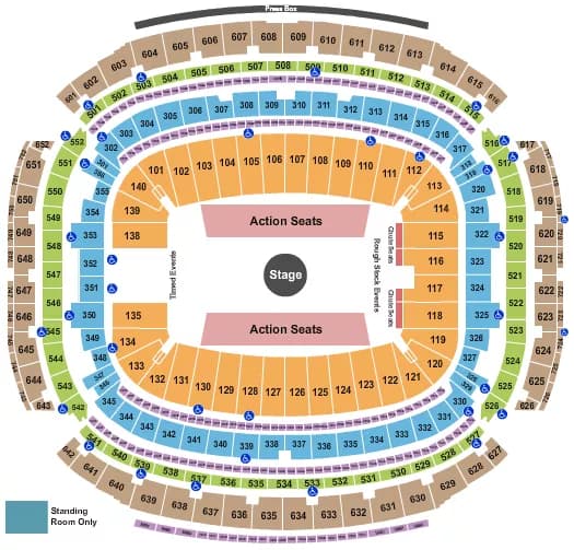 RODEO 2 Seating Map Seating Chart