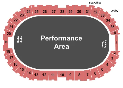 RODEO Seating Map Seating Chart