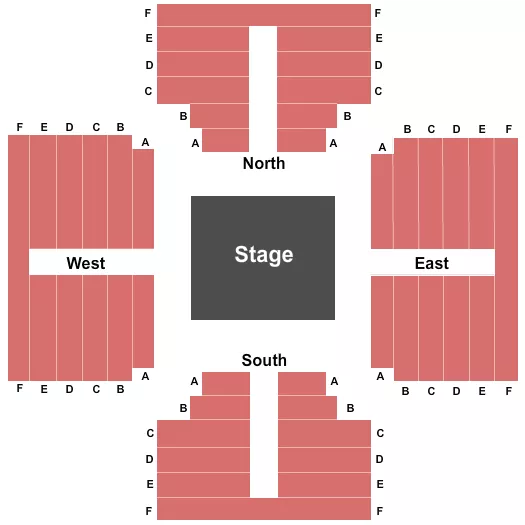 NEUHAUS STAGE ALLEY THEATRE END STAGE Seating Map Seating Chart
