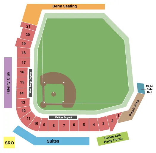 BASEBALL 2020 Seating Map Seating Chart