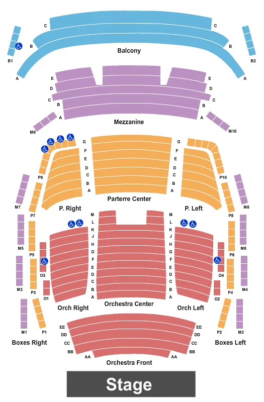 UNIVERSITY OF DENVER NEWMAN CENTER GATES CONCERT HALL ENDSTAGE 2 Seating Map Seating Chart