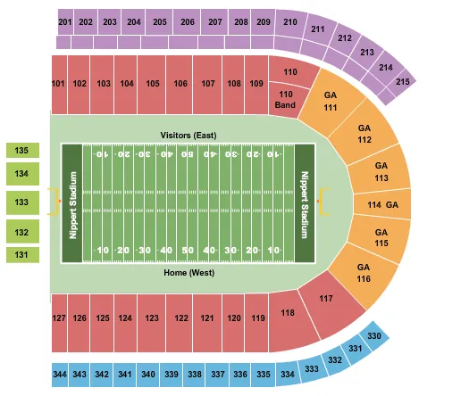 FOOTBALL Seating Map Seating Chart