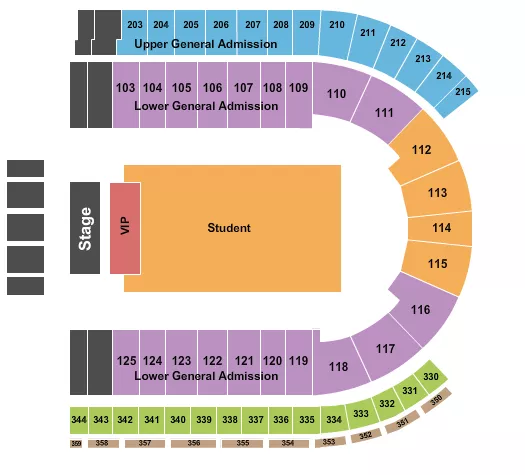 NEW HEIGHTS LIVE Seating Map Seating Chart