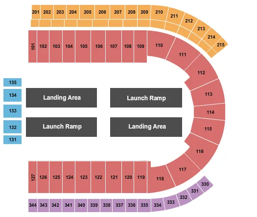 NITRO CIRCUS Seating Map Seating Chart