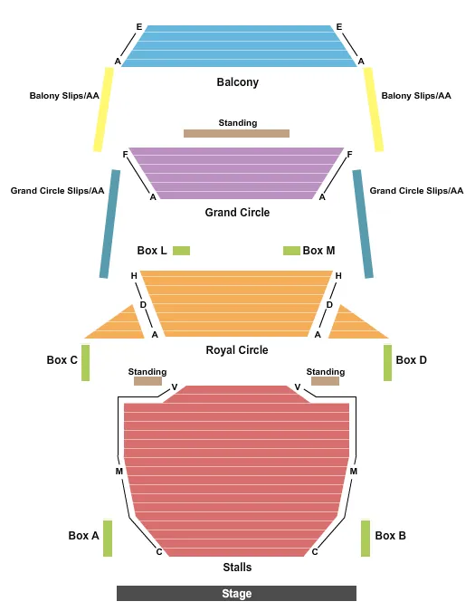 END STAGE Seating Map Seating Chart