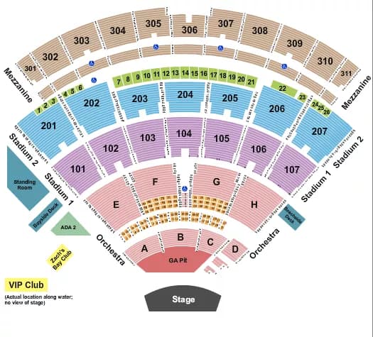 ENDSTAGE PIT 2 Seating Map Seating Chart
