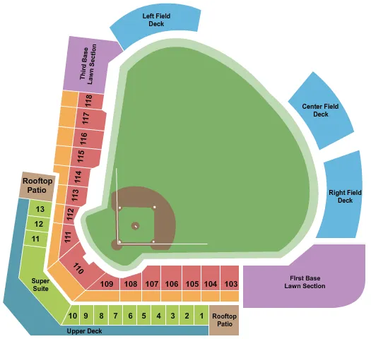 BASEBALL Seating Map Seating Chart