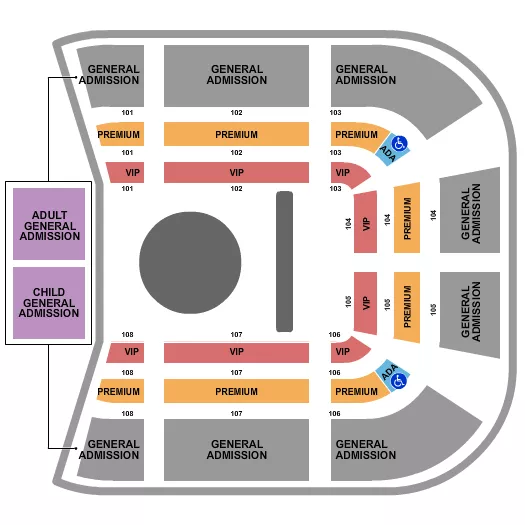 NUCLEAR CIRCUS Seating Map Seating Chart