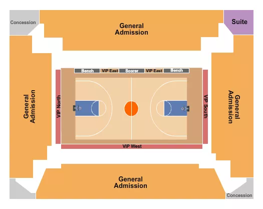 OU CREDIT UNION ORENA BASKETBALL WOMENS Seating Map Seating Chart