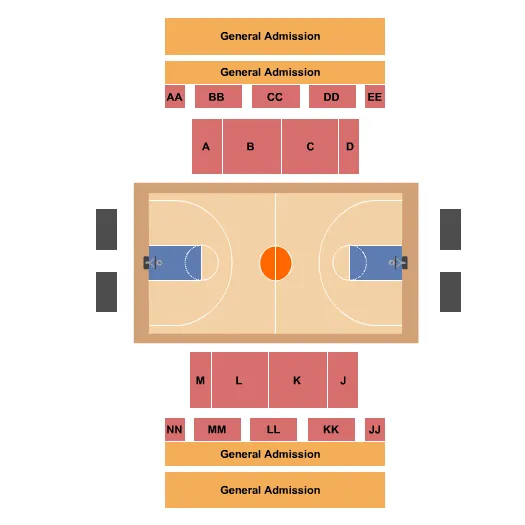 BASKETBALL Seating Map Seating Chart
