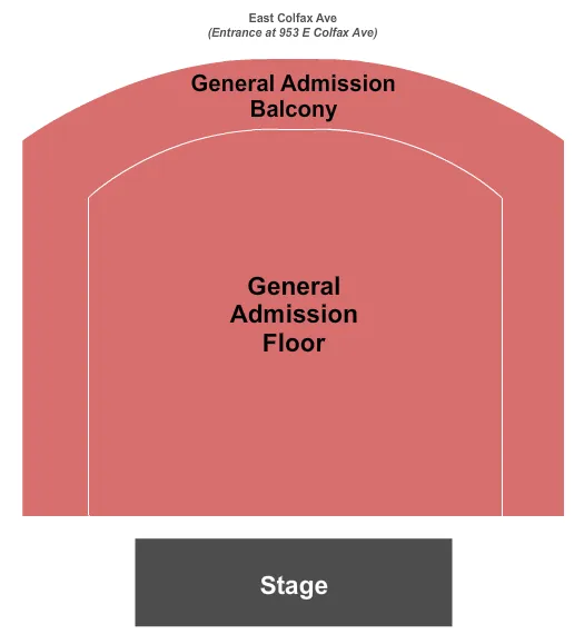 GA FLOOR BALCONY Seating Map Seating Chart