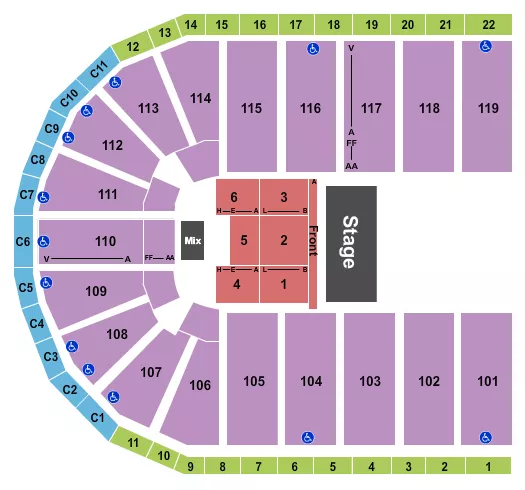 ORLEANS ARENA THE ORLEANS HOTEL HALF HOUSE 2 Seating Map Seating Chart