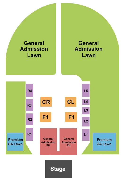 ENDSTAGE CL FLOOR Seating Map Seating Chart