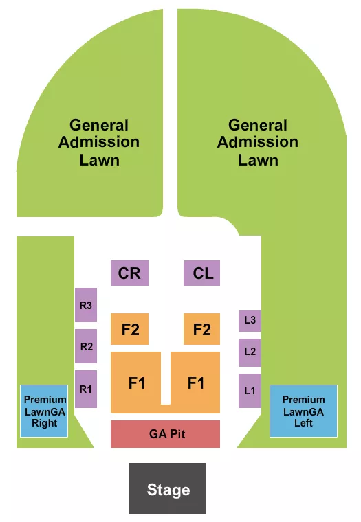 ENDSTAGE GA PIT PREMIUM Seating Map Seating Chart