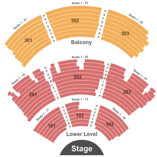 GILA RIVER HOTELS CASINOS WILD HORSE PASS END STAGE Seating Map Seating Chart