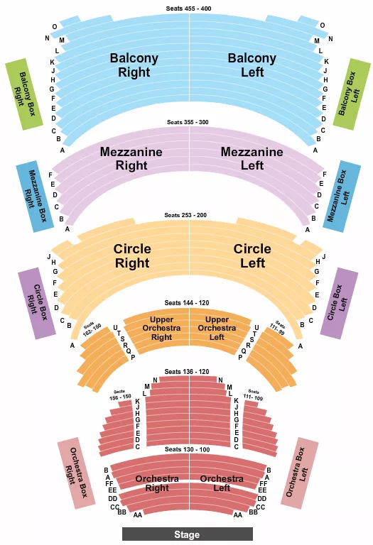ENDSTAGE RL Seating Map Seating Chart