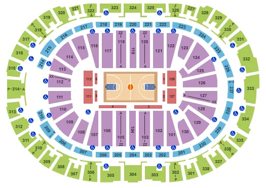 BASKETBALL Seating Map Seating Chart