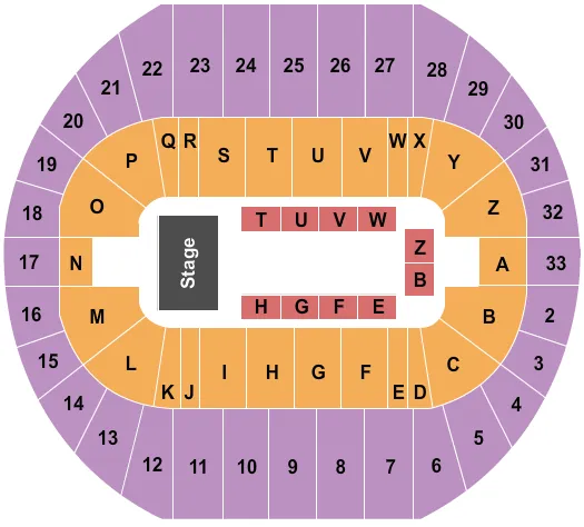 DISNEY ON ICE 2 Seating Map Seating Chart