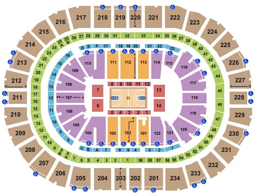 BASKETBALL Seating Map Seating Chart