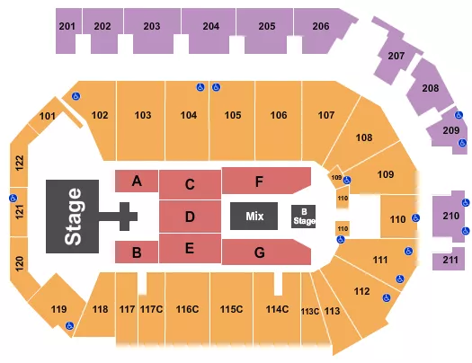 DEF LEPPARD Seating Map Seating Chart