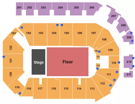ENDSTAGE 4 Seating Map Seating Chart