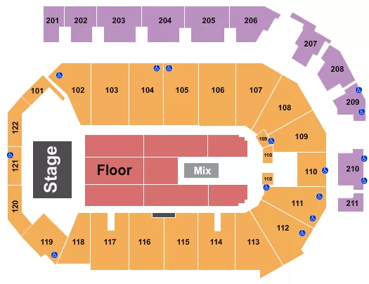 ENDSTAGE 3 Seating Map Seating Chart