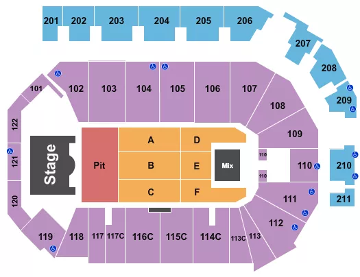 ENDSTAGE GA PIT Seating Map Seating Chart